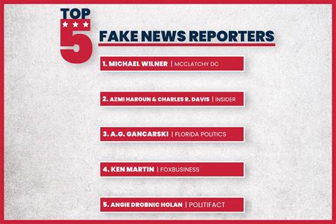 who are the most fake news reporters in the usa